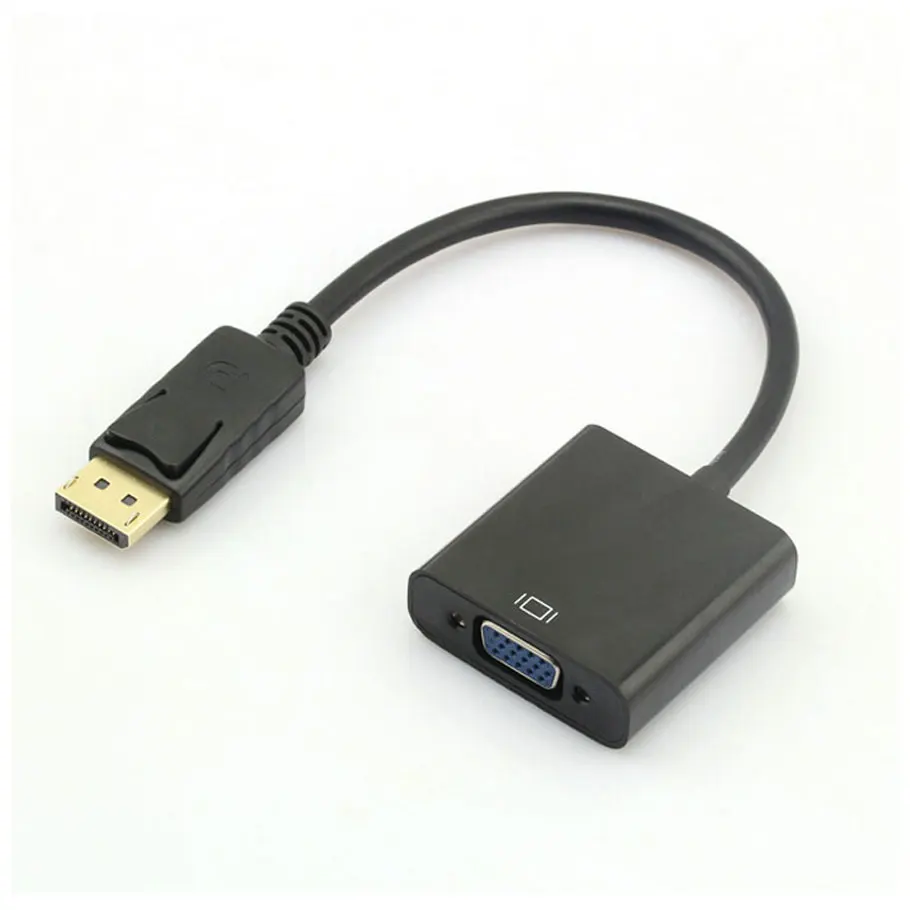 Новинка 2021 г. переходник DisplayPort папа-мама VGA M/F для ноутбука HP/ Dell/ Lenovo/ Toshiba черный |