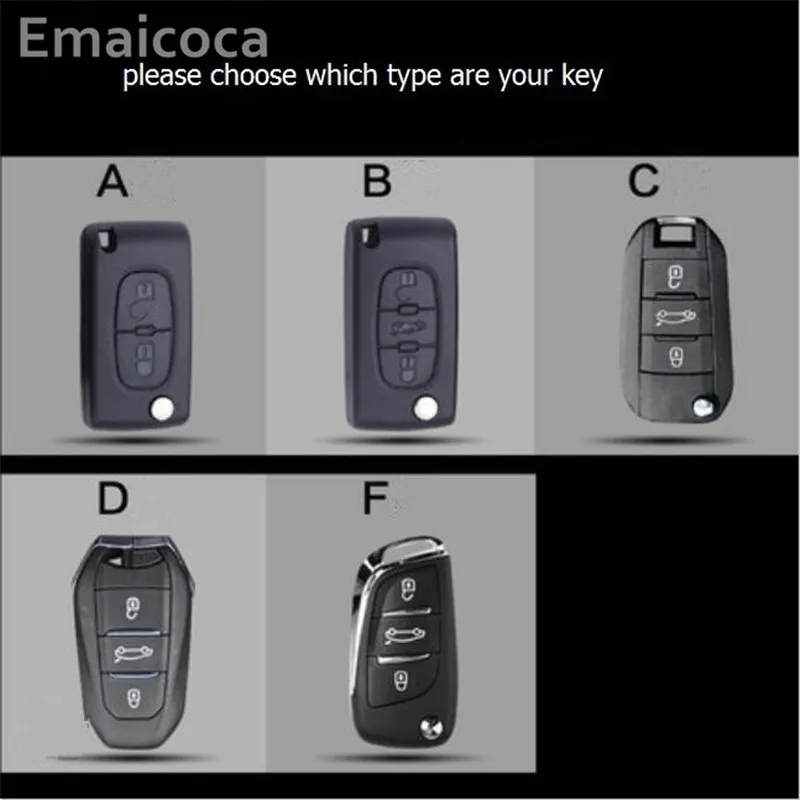 Чехол для автомобильных ключей Emaicoca чехол Peugeot 206 207 208 301 307 308 407 408 508 2008 3008 4008/для