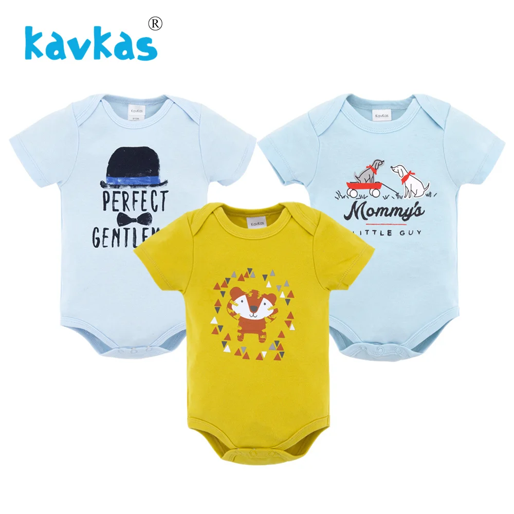 Kavkas/Летняя одежда для маленьких мальчиков комбинезон с короткими рукавами