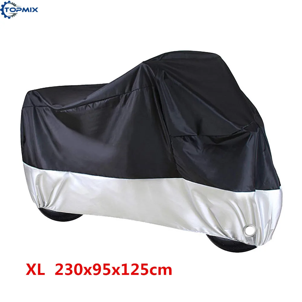 

230X95X125CM Motorcycle Cover 210D Heavy Duty XL Waterproof Outdoor Motorbike UV Protector Rain Dust Cover Fit for 90'' Motor