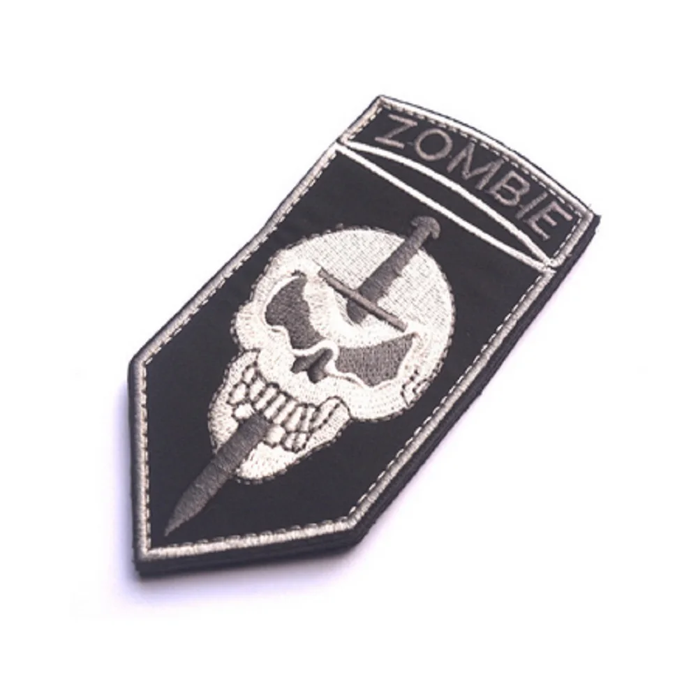 3D Embroidery Patches Loop And Hook Rank Stickers Zombie Hunter Tactical Team Chest Patch | Дом и сад