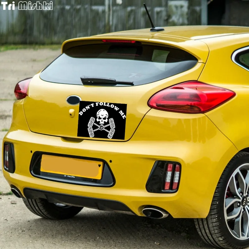 Tri Mishki WCS204 15x14 см Ткань не follow me (следуй за мной) Череп забавная наклейка для