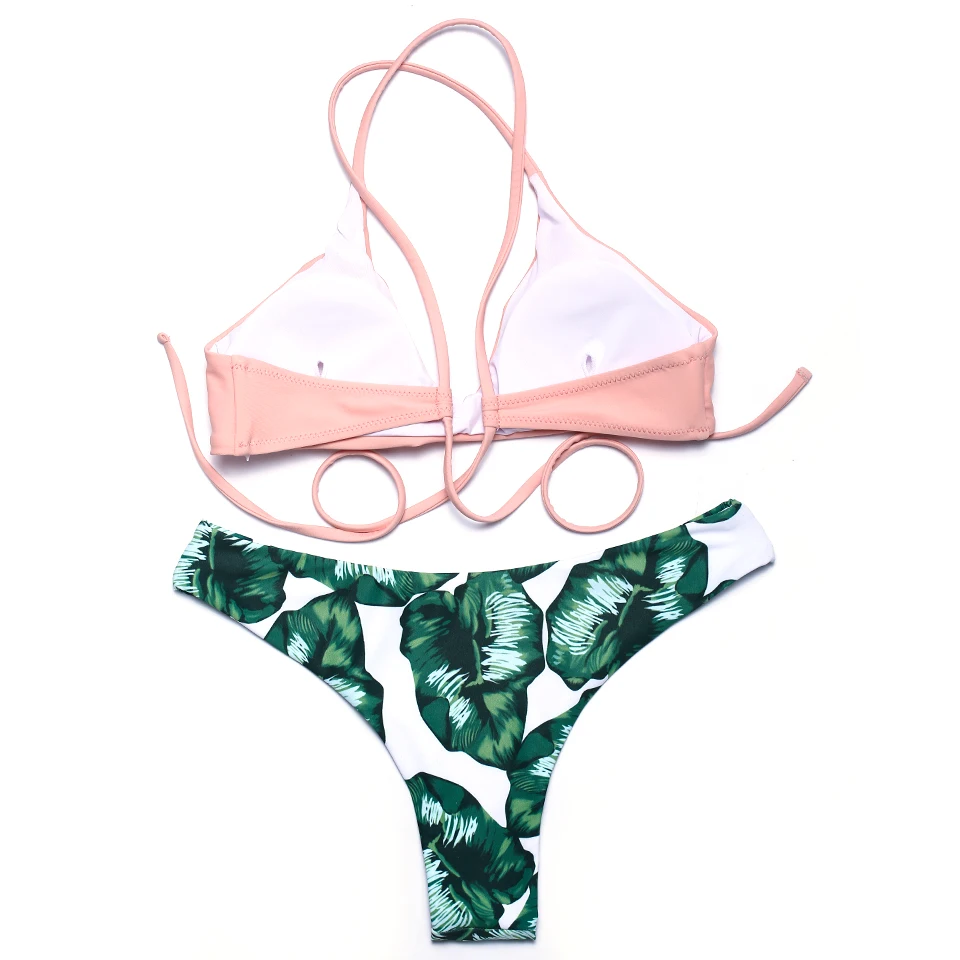 Trangel Bikini Set 2018 Women Swimsuit Thong Bottom Brazilian Bathing Suits Beachwear Push Up Swimwear |