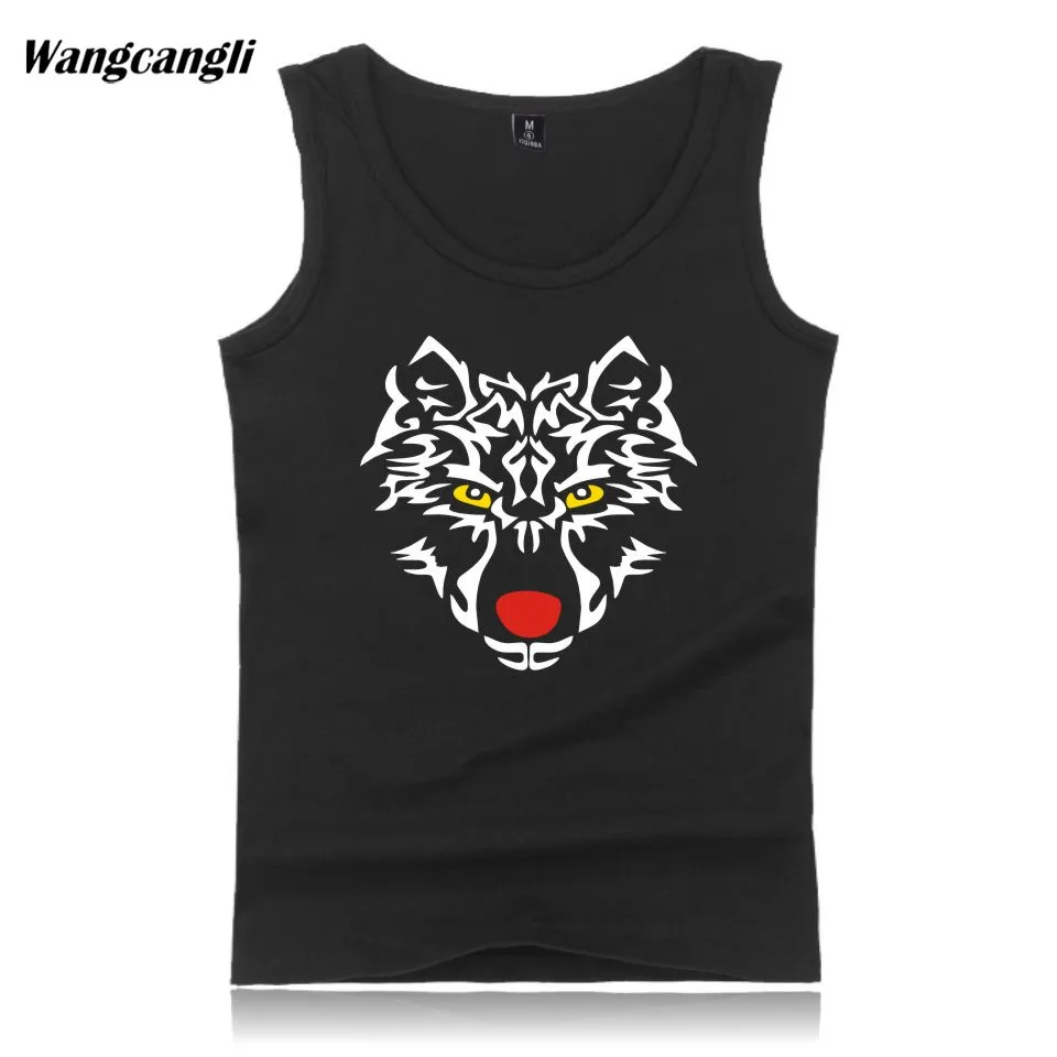 TIGER Printed cotton Gym Tank Top Men Brand Bodybuilding Sleeveless Muscle shirt singlet Fitness Tank Tops Summer vest 2019 New