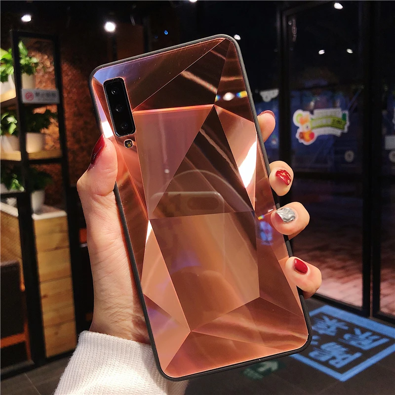 Роскошный 3D-чехол с алмазной текстурой для Samsung Galaxy A5 A7 A9 A6 A8 Plus J3 J5 J7 Prime блестящий