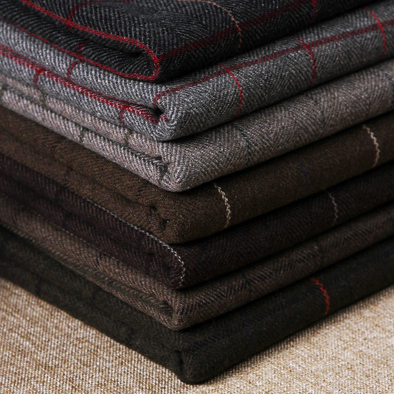 1 Meter Autumn 10% Wool 90% Polyester Woolen Fashion Fabric Warm for DIY Tailor Coat Clothing Cloth | Дом и сад