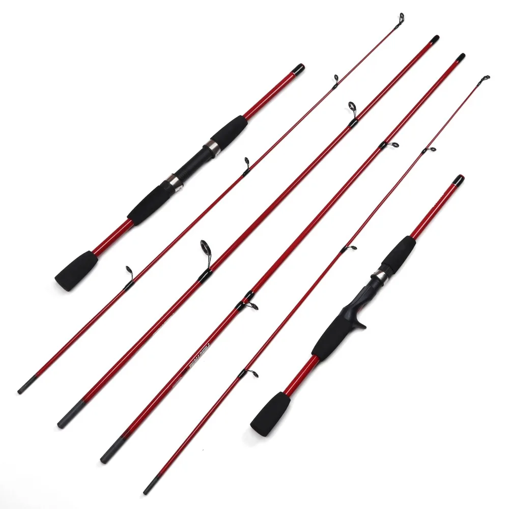 Fishing Rod 2.1M 6.9FT 3Sections Spinning Casting Lure Pole Power M Weight : 1/8 - 3/4oz | Спорт и развлечения