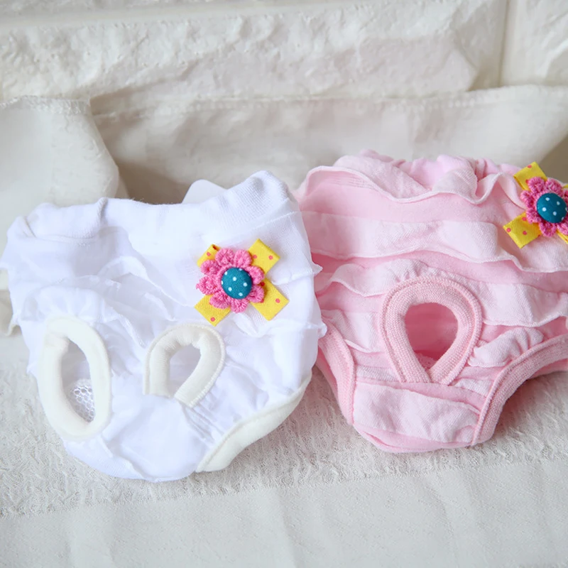 Трусики для домашних животных гигиенические трусики с кружевом маленьких собак |