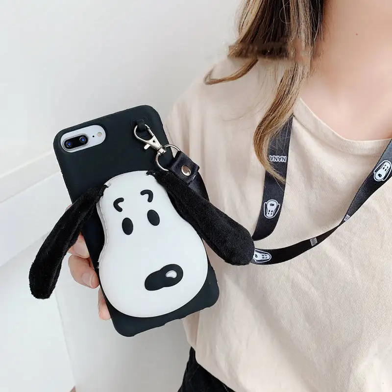 11 Милый мультфильм 3D Медведь кошелек чехол для телефона для iPhone 11Pro Max X XR 7 8 Plus Мягкий силиконовый чехол для iPhone 8 7 6 6S Plus задняя крышка - Цвет: 11