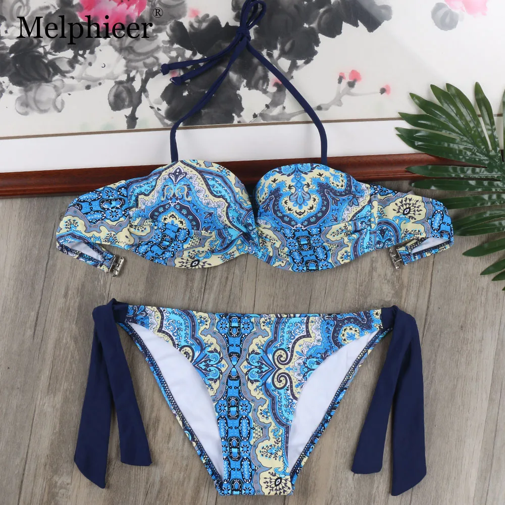 Винтажный тотемный бикини бандаж набор Пуш-ап бикини купальник Maillot De Bain Biquini купальные костюмы купальный костюм для женщин купальники