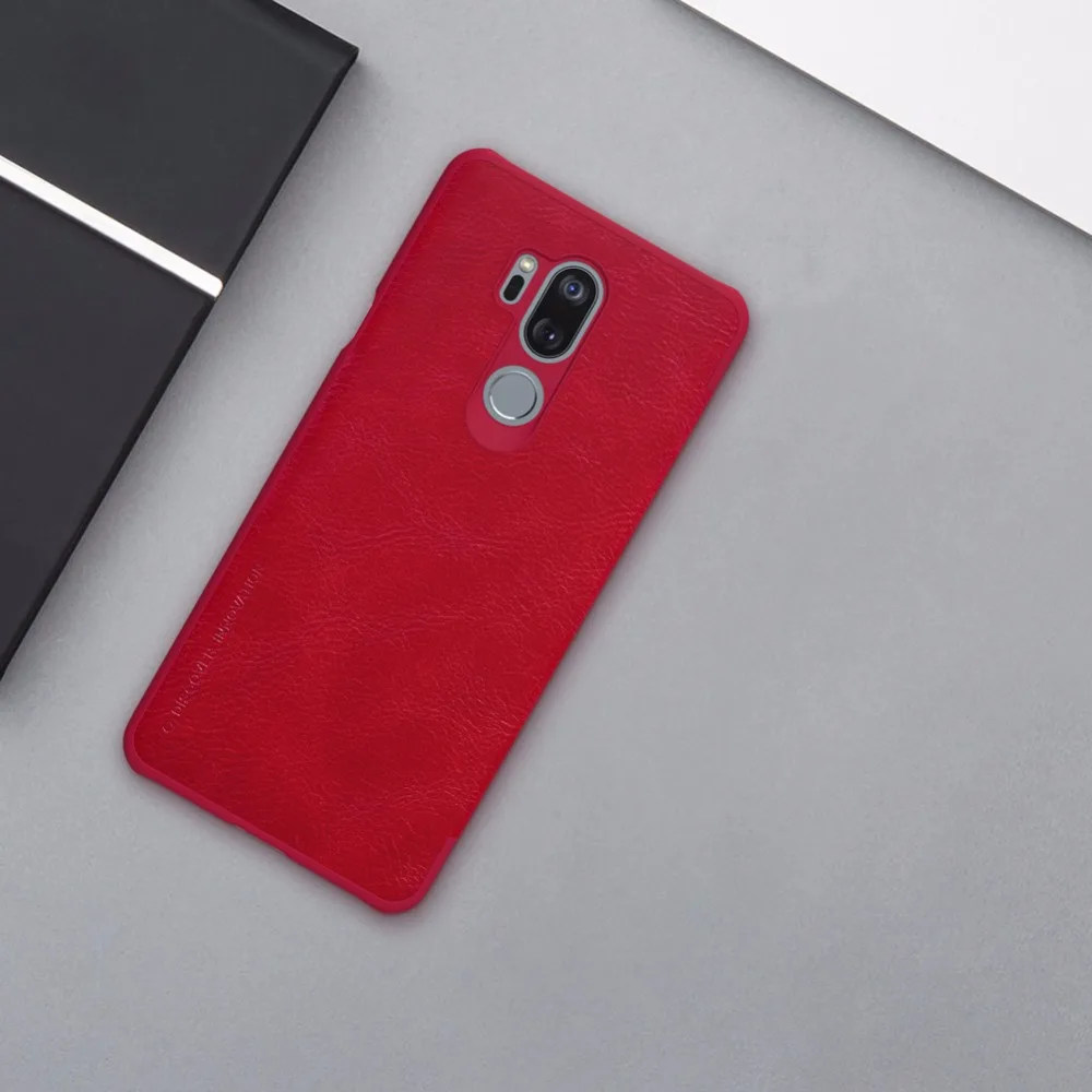 Кожаный чехол для LG G7 ThinQ Nillkin QIN Series, чехол, сумка, защитный флип-чехол для LG G7 ThinQ с розничной посылка