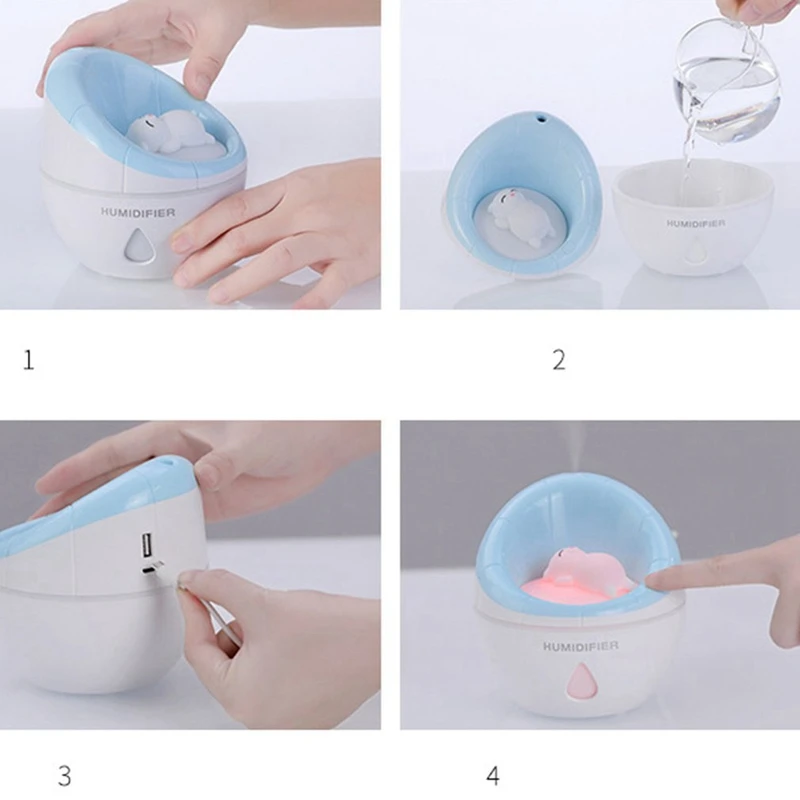 Portable 350Ml Ultrasonic Led Night Light Sofa Aroma Usb Charging Humidifier Air Essential Oil Diffuser Purifier Atomize | Бытовая