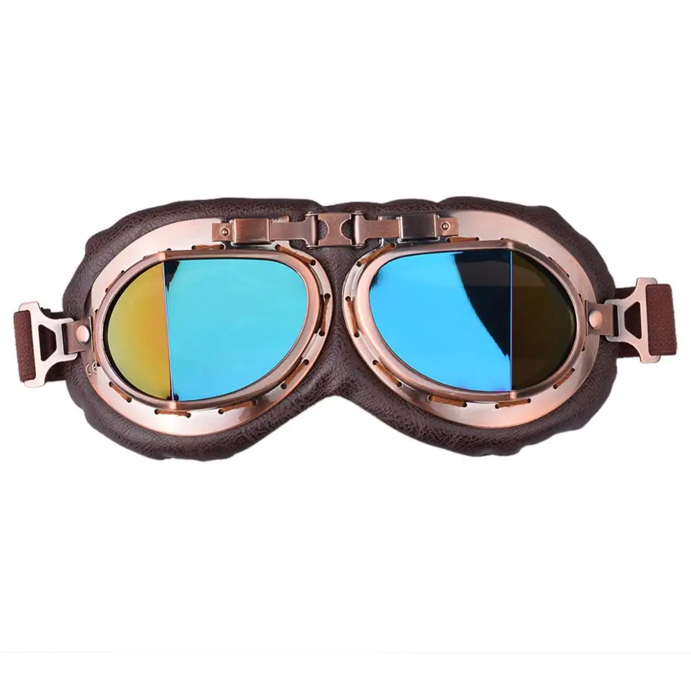Classic Motorcycle Goggles Vintage Jet Scooter Glasses For Chopper Biker Cruiser Helmet | Автомобили и мотоциклы