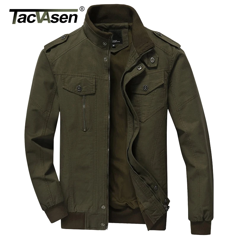 TACVASEN, осенние куртки, Мужская Военная армейская куртка, пальто, хлопок, ВВС, куртка-бомбер, мужские повседневные карго пальто, мужская одежда