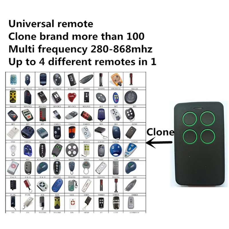 discount price Multi-frequency copy DOORHAN NICEGarage door gate replacement Remote Control Clone duplicate remote control | Электроника