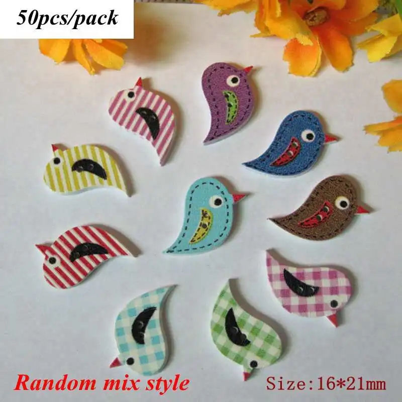 Style 36 50pcs 30-50 шт./лот разноцветные 2 отверстия деревянные Пуговицы детские аксессуары для шитья одежды DIY пуговицы для рукоделия для скрапбукинга L-4 - Цвет: Style 36 50pcs