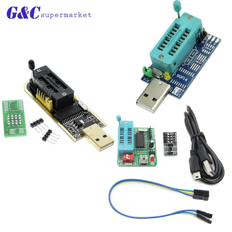 Биографические очерки доска MX25L6405 W25Q64 USB программист ЖК дисплей горелки CH341A Progammer