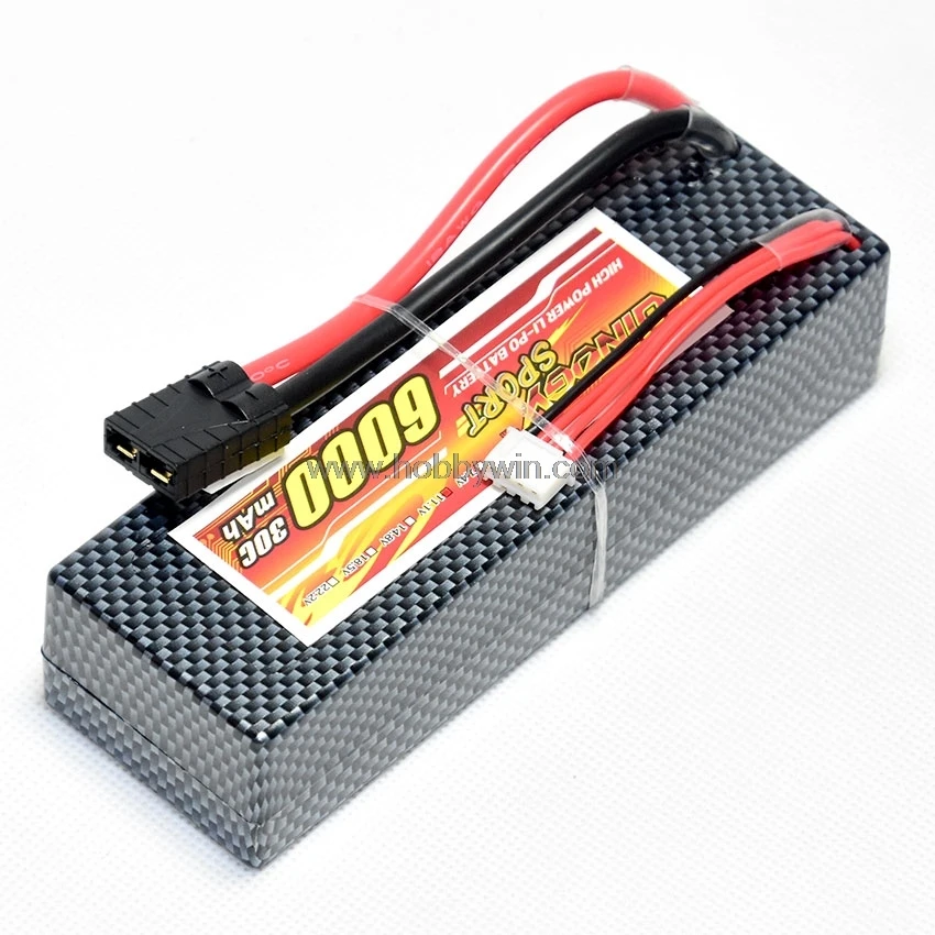 Литий полимерный аккумулятор 11 1 В 3S 6000 мА/ч 30C Hardcase Burst 60C T plug & TRX Lipolymer для 1/10 и 1/8th RC
