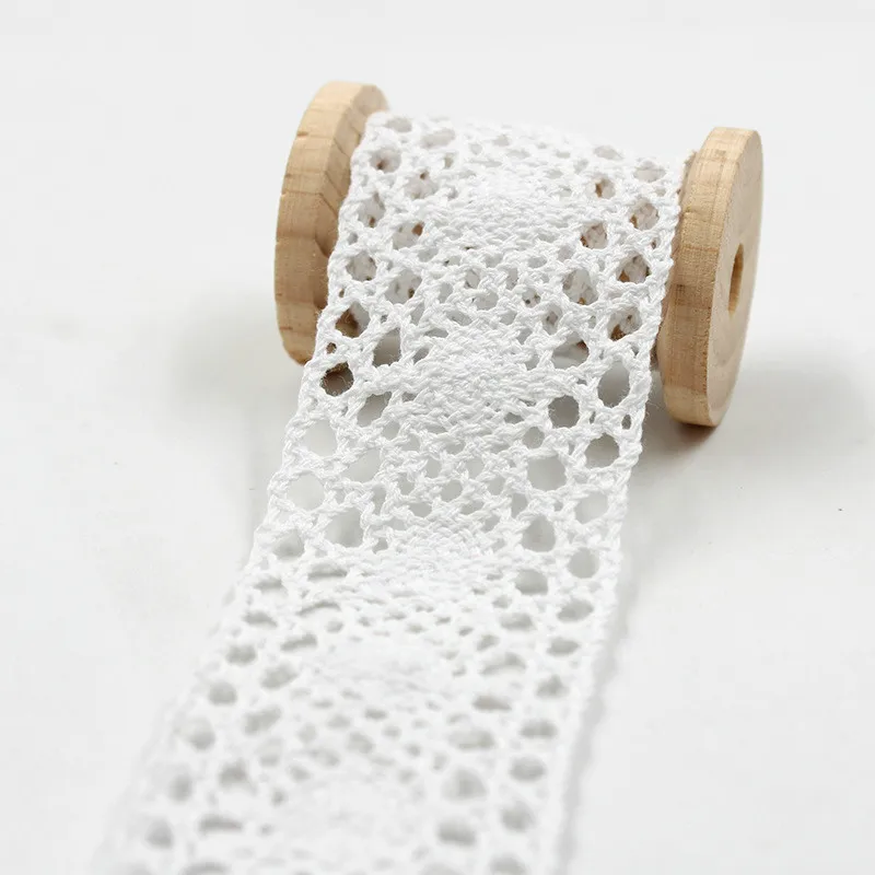 Полые кружева 5 ярдов цветочные для одежды постельное белье скатерть занавеска