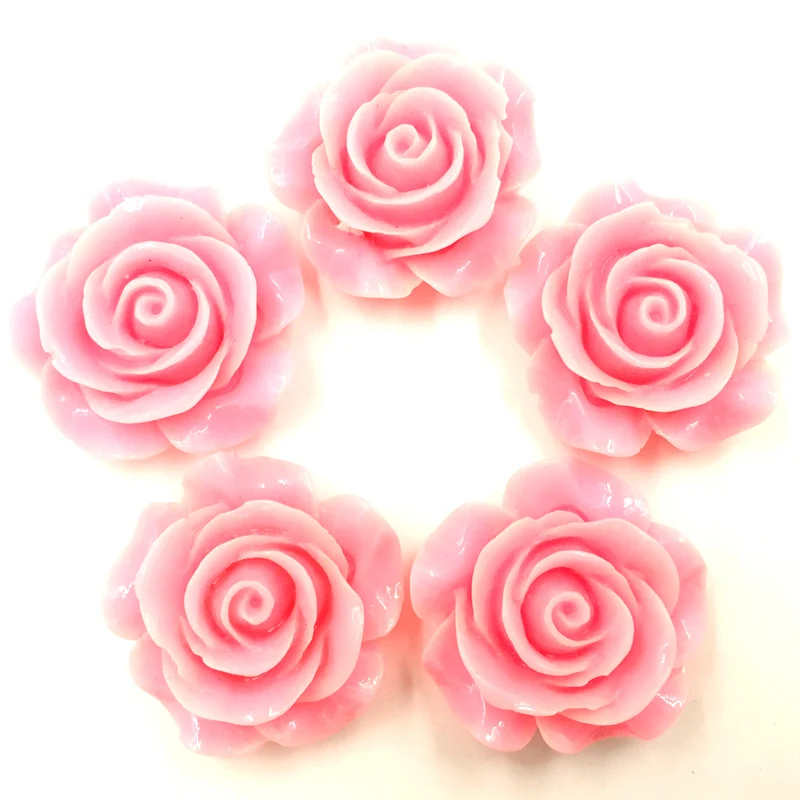 20 шт конфетный цвет розовый цветок из смолы Флер купольное уплотнение Cameos