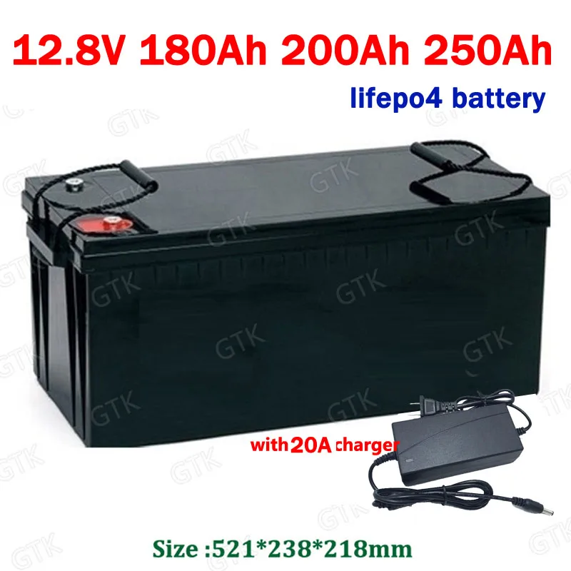 GTK водонепроницаемый Lifepo4 12V 12 8 V 200AH 250Ah 220Ah 180Ah литиевая батарея для лодки