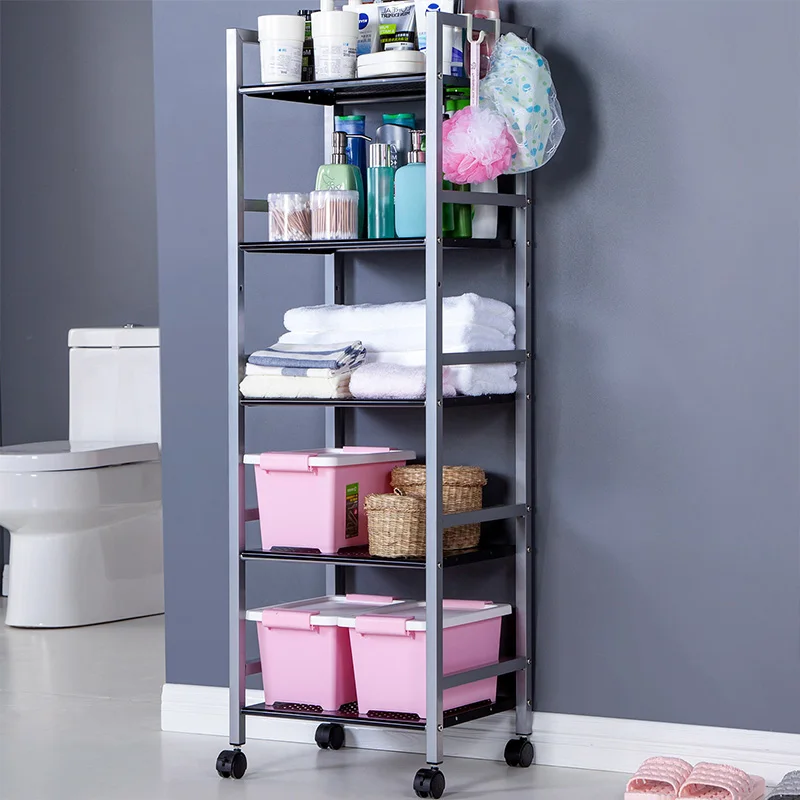 SINGAYE DIY четыре слоя домашняя многофункциональная полка со съемными колесами