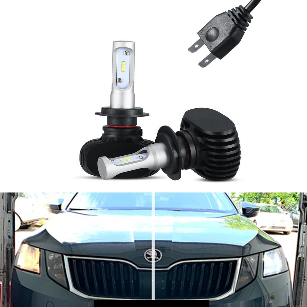 2x Canbus 6000k белый 8000lm H7 светильник фара наконечник для Skoda Octavia 3 5E FL (2018)|Передние