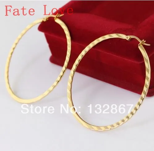 Fate Love Lot 5 пар оптом из нержавеющей стали 1 96 ''круглые серьги женские подарки