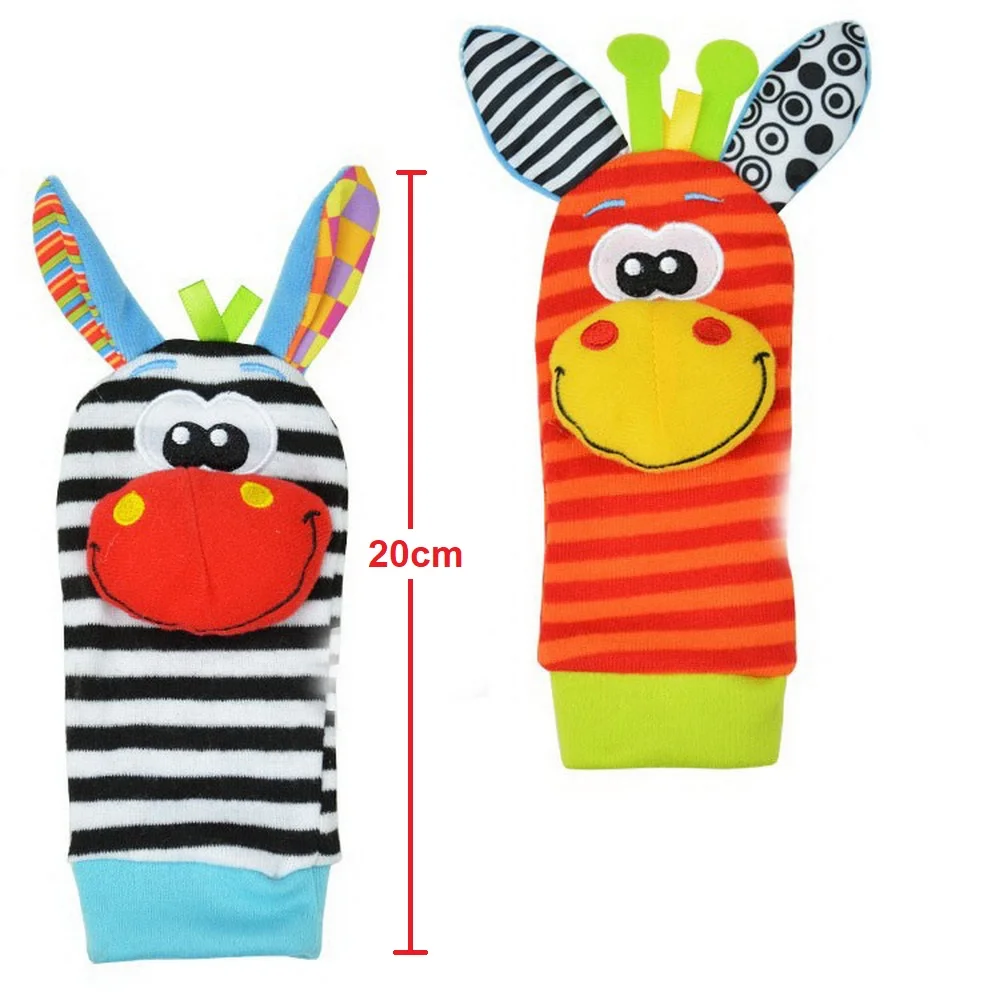 Мягкие животные подвески для младенцев Cartoon Baby Toys 0-12 месяцев.