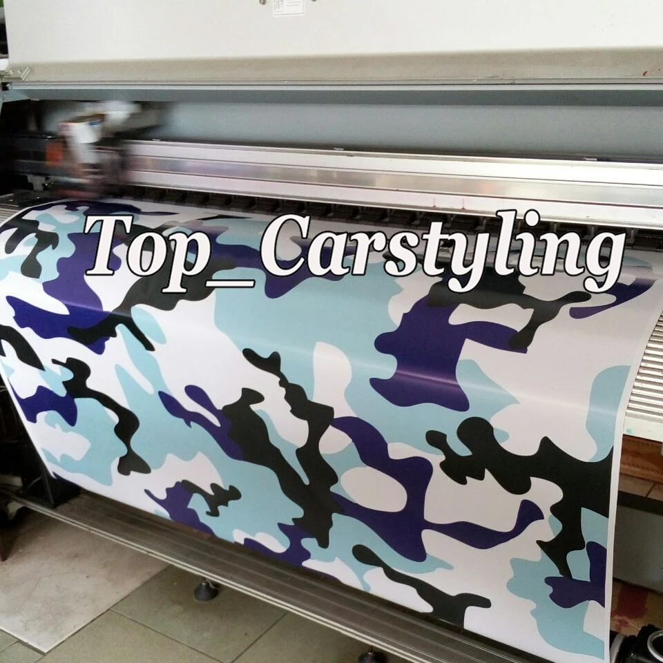 Белая синяя Арктическая камуфляжная виниловая пленка для автомобиля с