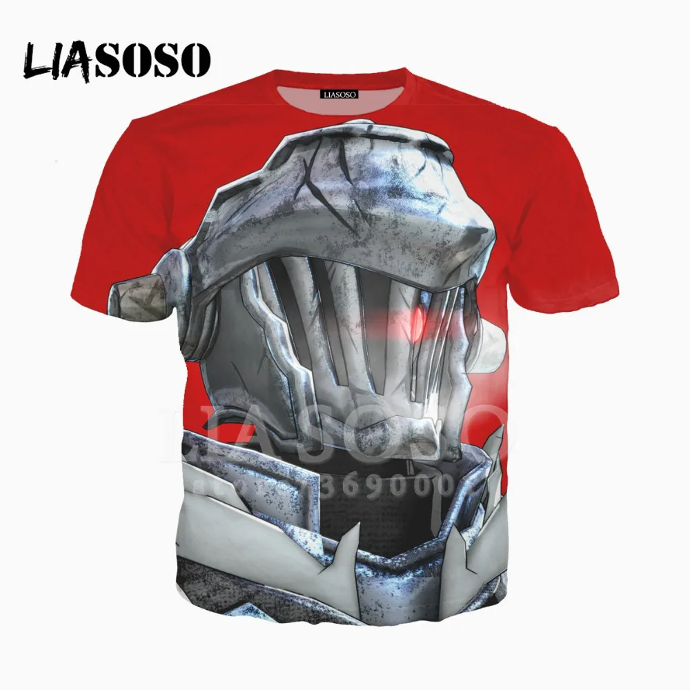 Женская и мужская футболка LIASOSO с 3D принтом японского аниме Goblin Slayer летняя в стиле