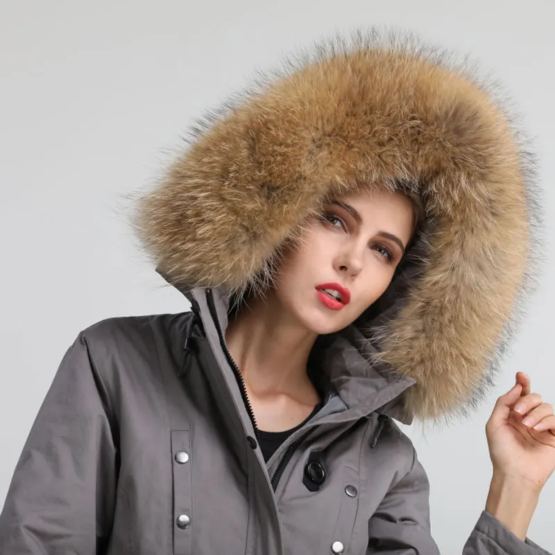Парка женская теплая с капюшоном из хлопка и Енотом|big raccoon|women parkawomen parka winter |