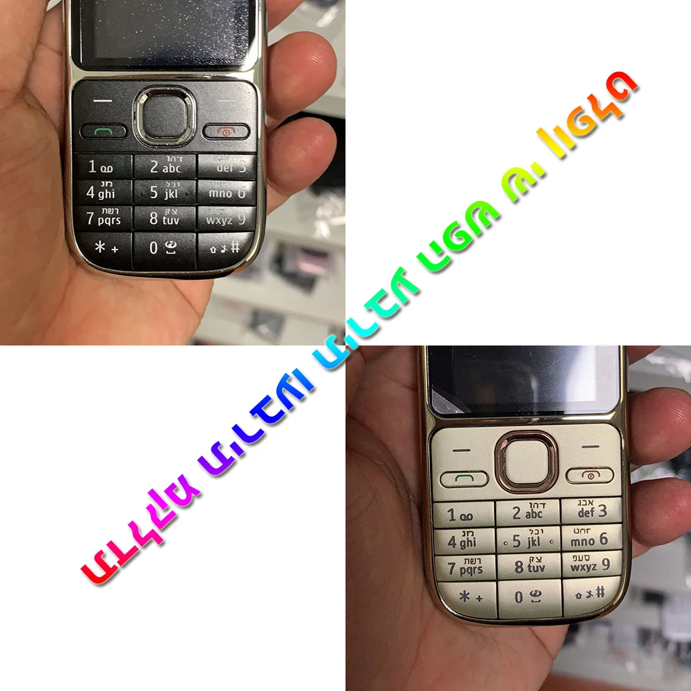 Hebrew Keyboard~Big Hot sale~Original Nokia C2-01 Unlocked Mobile Phone 2.0" 3.2MP Bluetooth GSM/WCDMA 3G Phone Free Shipping