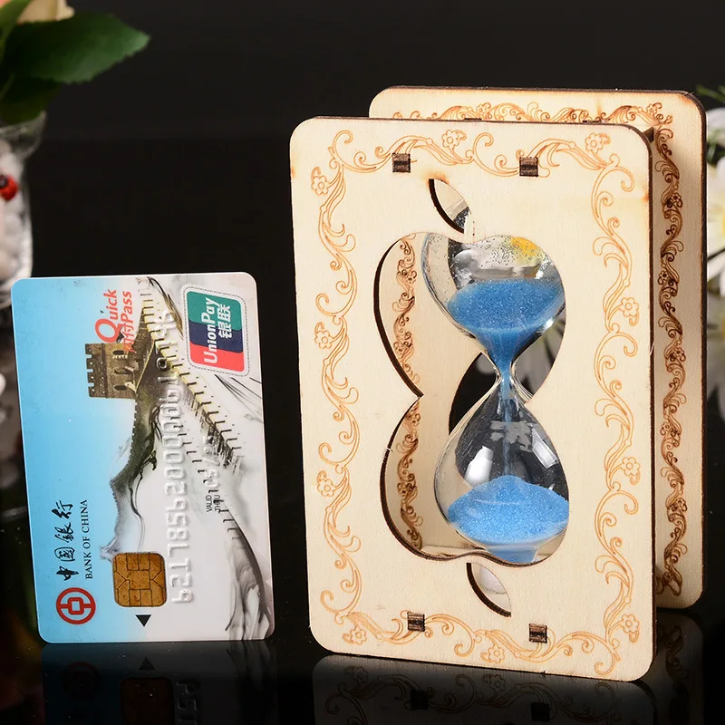 2 шт. маленькие песочные часы на столешнице деревянное ремесло таймер сделай чай