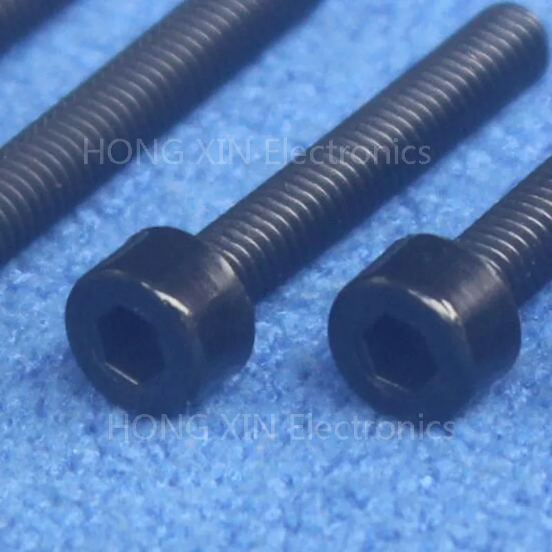 Черные винты M4 * 25 с внутренней шестигранной головкой из нейлона 1 шт. мм