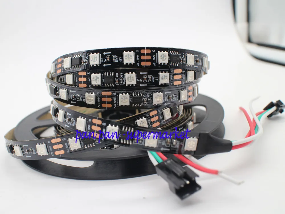 WS2811 5050 5 м 300 светодиодов красный зелёный Синий Светодиодная лента Адресуемая DC12V
