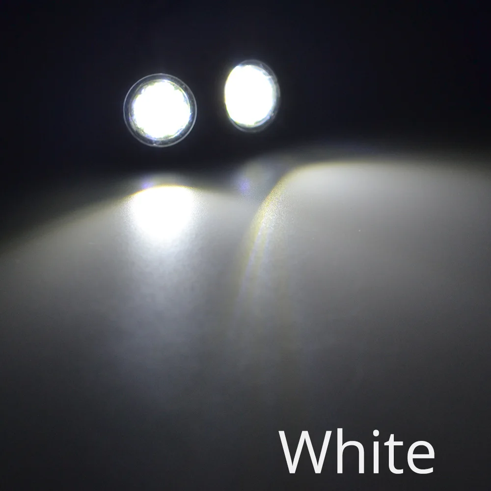 White 23 мм 4014 12 smd орлиный глаз светильник белый желтый день Время Бег пятно сигнальные лампы резервный автомобильный двигатель Led Парковка - Цвет: White