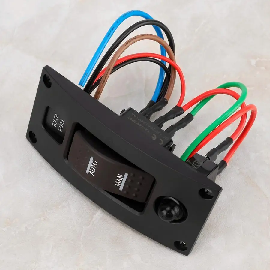 ON OFF Deluxe LED Кулисный Трюмный насос переключатель панель и автоматический
