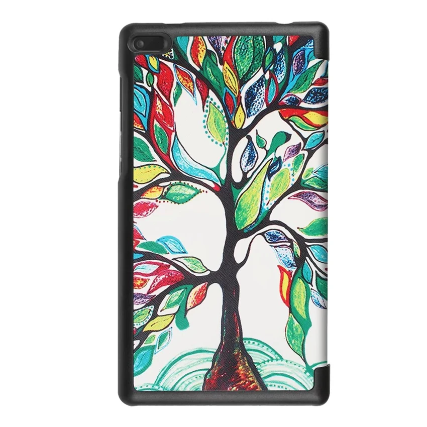 Чехол из искусственной кожи Tab 7 Essential 7304F 7304I 7304X цветной рисунок для Lenovo tab TB