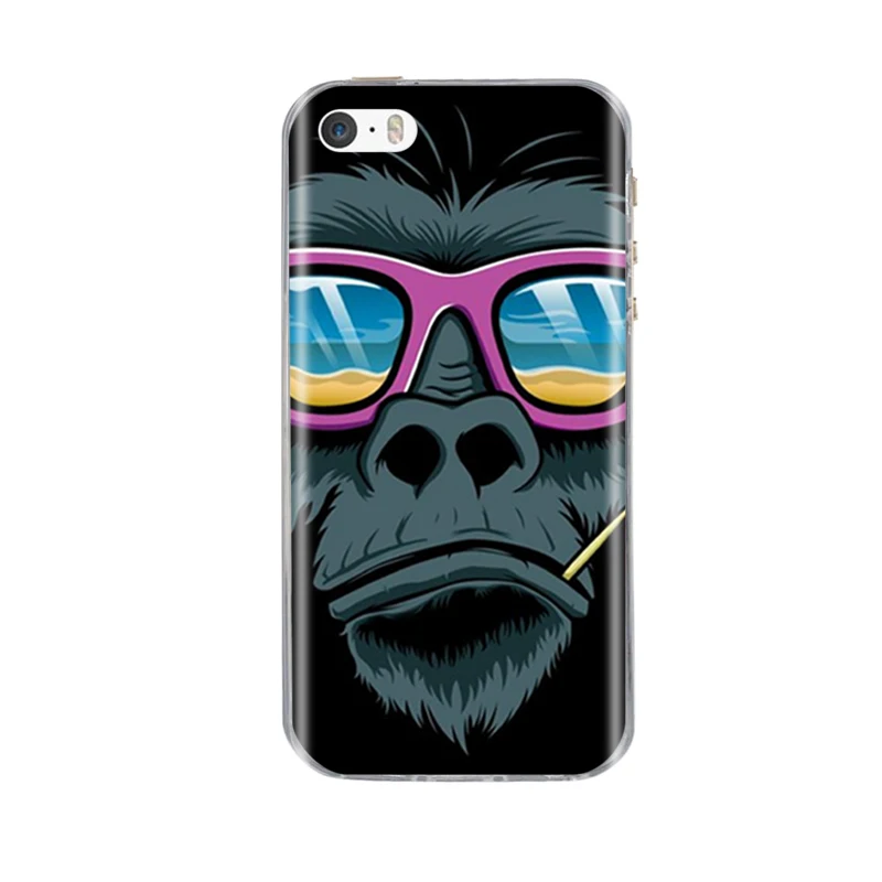 4 0 дюймовый чехол для iPhone 5S силиконовый мягкий 5 3D милая модная сумка SE чехлы