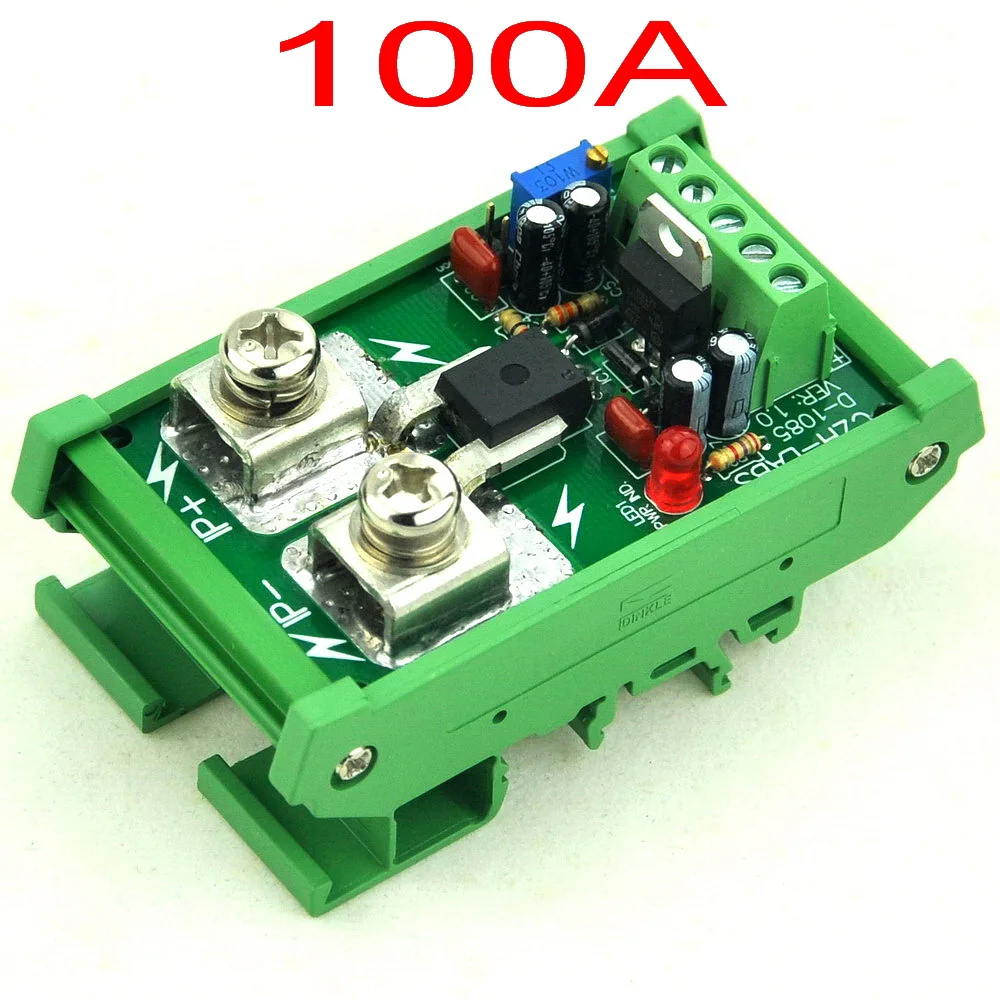 Монтажный модуль датчика переменного/постоянного тока на DIN рейке +/ 100 Ампер