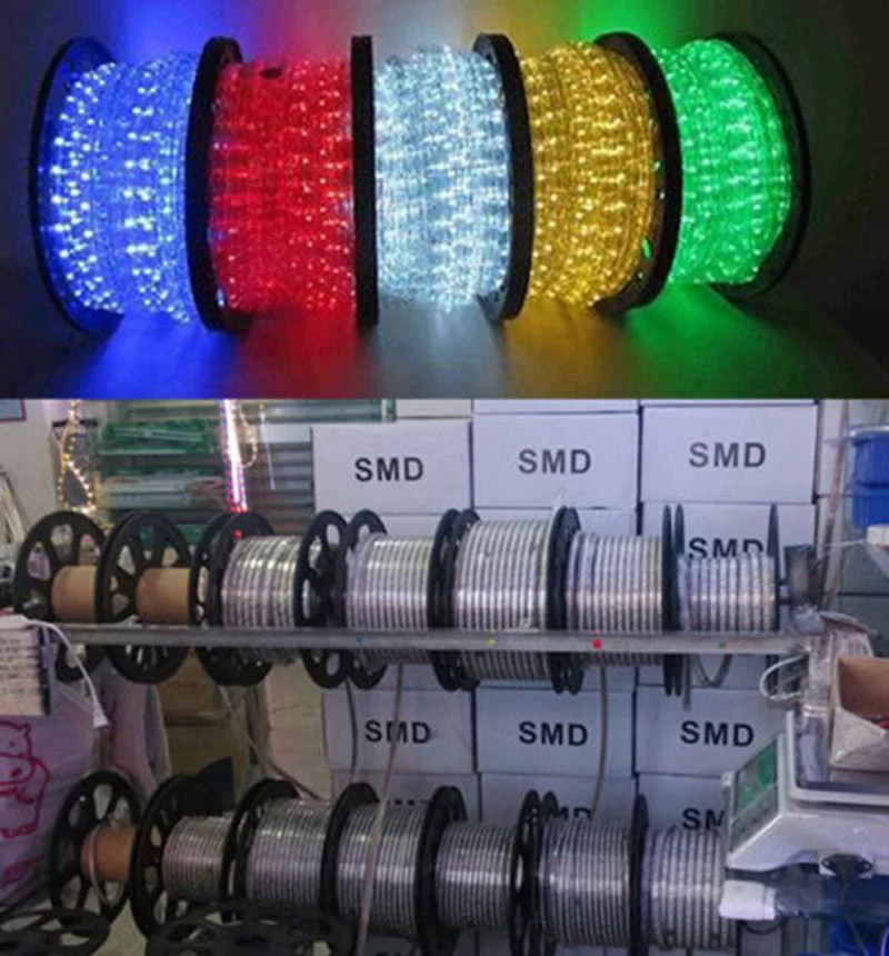 SZYOUMY 50 метров 220 В SMD 5050 Светодиодные полосы света штепсельная Вилка питания белый