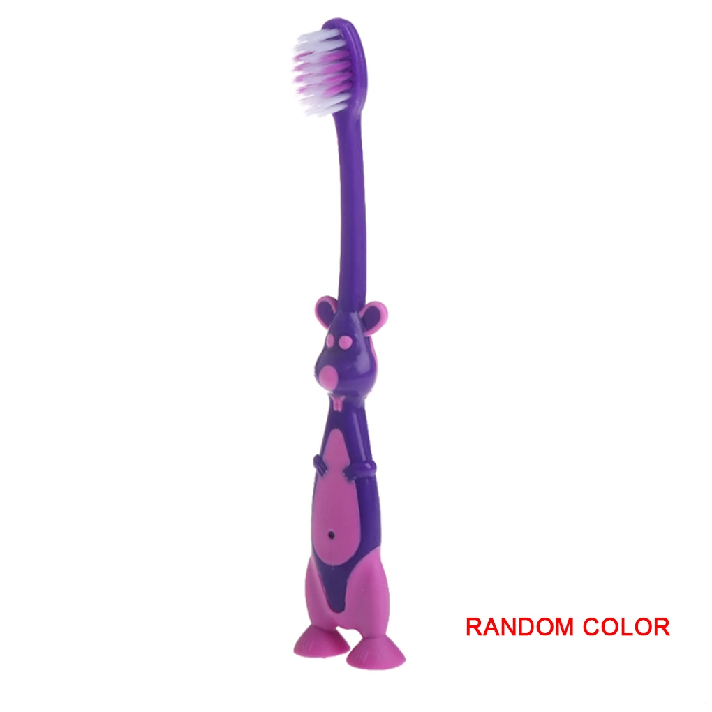 1pc Random Color Детская мультяшная мягкая щетина, зубная щетка для младенцев, тренировочная зубная щетка для маленьких зубов, щетка произвольного цвета - Цвет: 1pc Random Color