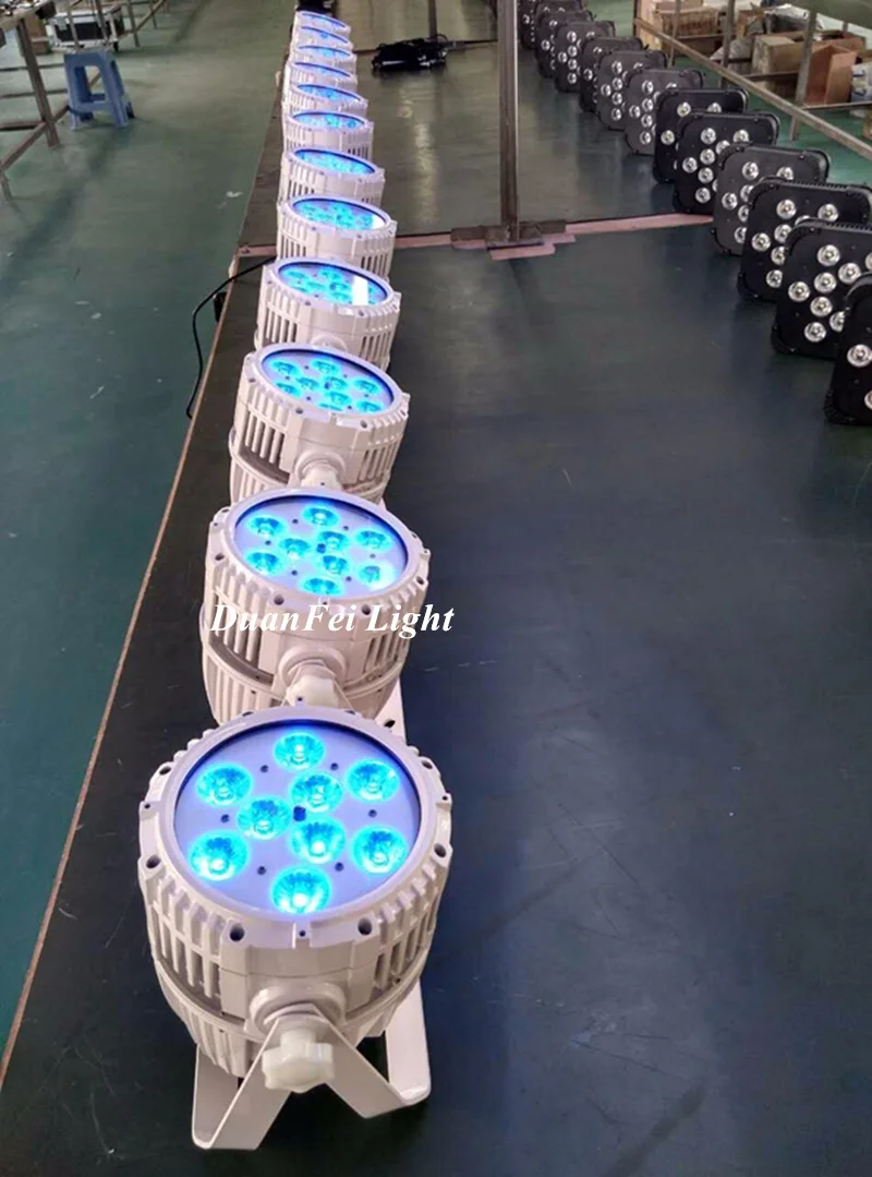 24 lot Waterproof par 64 led 9x18w rgbwa+uv battery wireless can outdoor wedding uplightings | Освещение