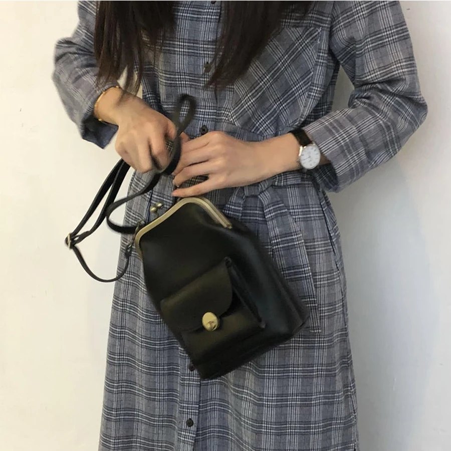 Винтаж Мода клип для женщин сумка из искусственной кожи плечо Crossbody дизайнерский