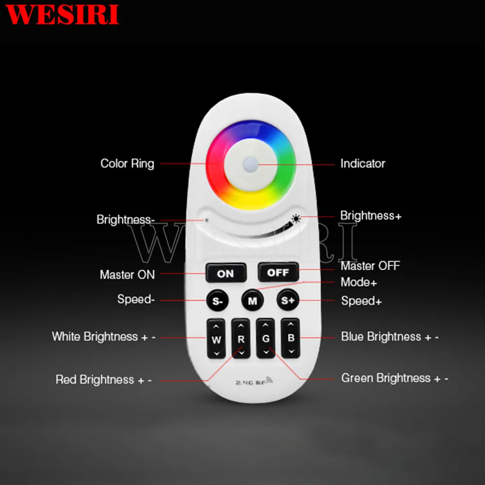 Milight FUT028 DC12/24 V 2 4G MI. Контроллер света Беспроводная сенсорная панель цвет RF RGBW