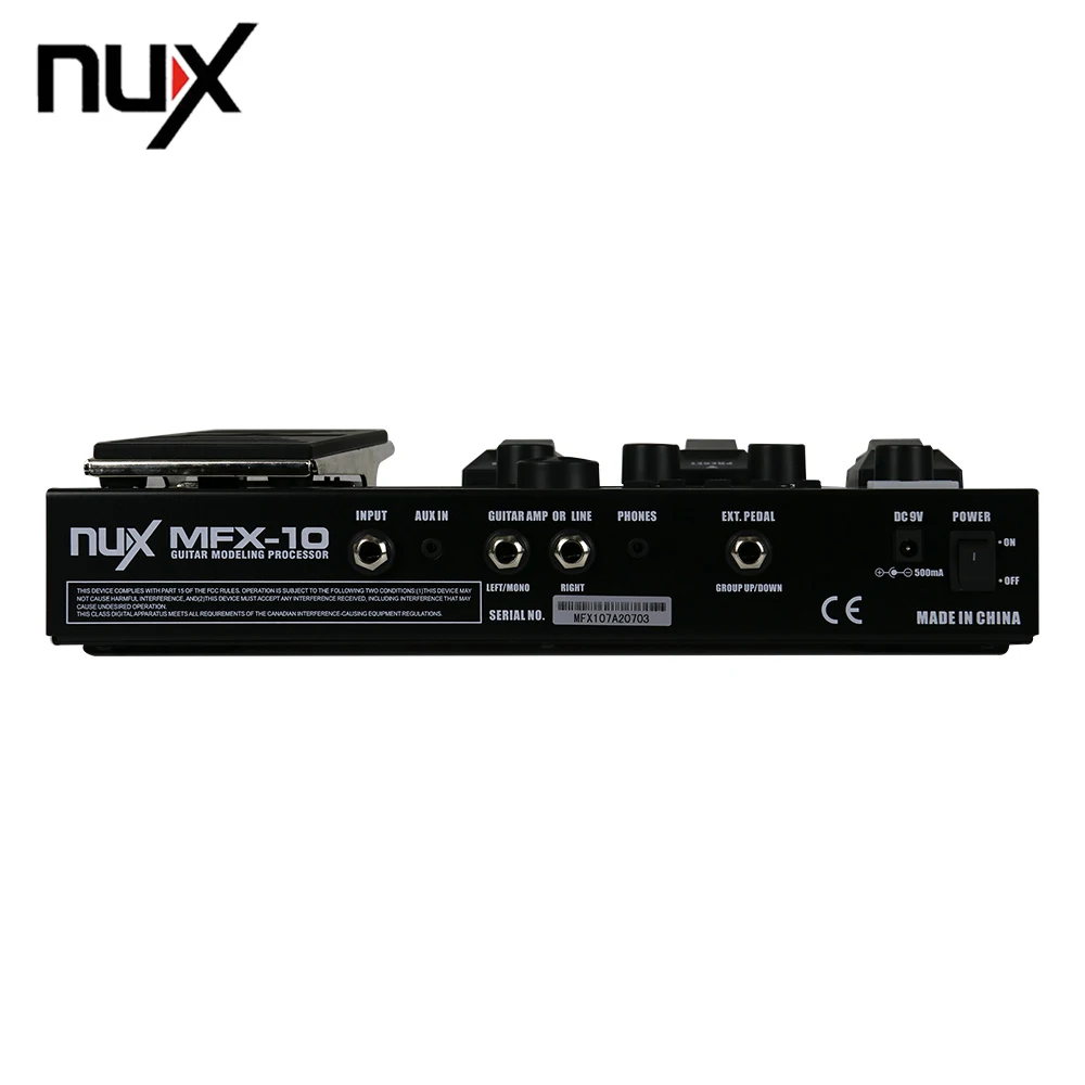 NUX MFX 10 ЖК дисплей Дисплей моделирование Гитарный процессор эффектов Педаль
