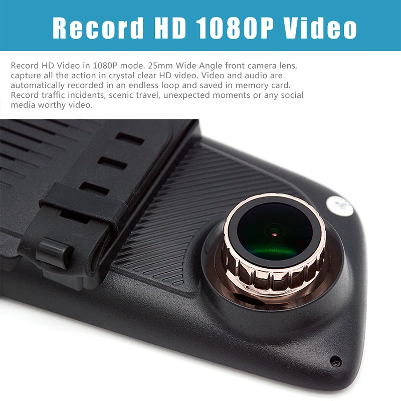 Junsun 6.86 &quotАвтомобильные видеорегистраторы ADAS зеркало заднего вида с DVR и