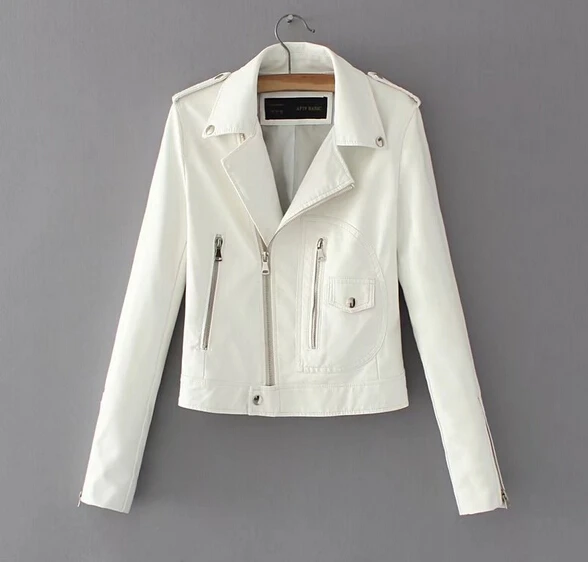 

Fall locomotive leather clothing women Europe and the United States new fashion short paragraph PU leather jacket leather jacket