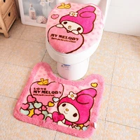 Bathroom Plush Toilet Set Cover Seat Cover Bath Mat Closestool Lid Cover 3pcs Set Toilet Seat Cushion Ring